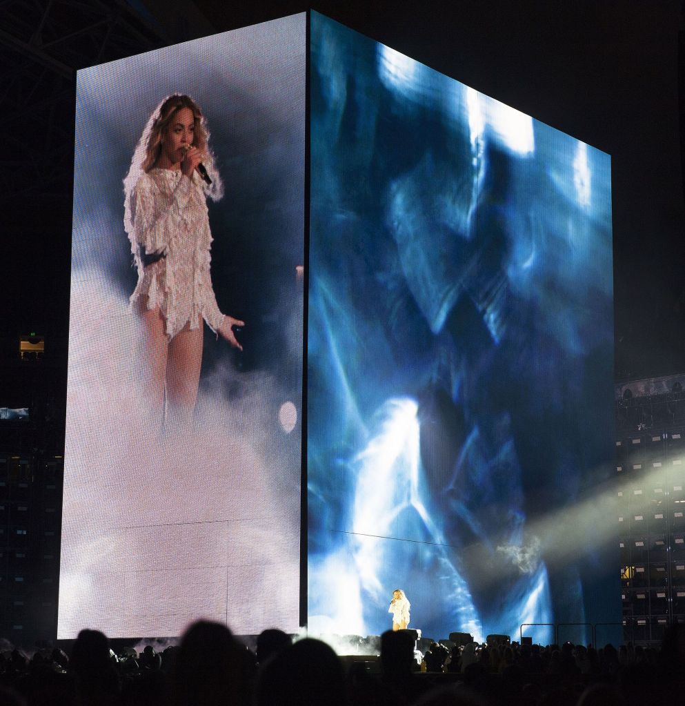 Beyonce performs during the Formation World Tour at CenturyLink Field on Wednesday, May 18, 2016, in Seattle.