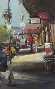 Michele Usibelli&rsquo;s painting &ldquo;Ferry Route&rdquo; is the image on this year&rsquo;s poster advertising the Edmonds Arts Festival.