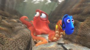 Hank (left), voiced by Ed O&rsquo;Neill, and Dory (Ellen DeGeneres) in a scene from &ldquo;Finding Dory.&ldquo;