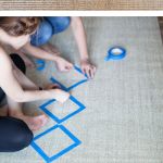 Step 2: Begin building your pattern. I chose to run a series of large diamonds down the center, but you can do squares, chevron stripes, smaller diamonds &mdash; anything that inspires you.