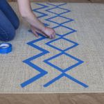 Step 3: Build upon your design with zigzags, triangles, crisscrosses, etc. A quick Google Images search for &ldquo;graphic rug&rdquo; will return plenty of ideas.