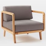 The contemporary John Vogel Outdoor Lounge Chairs (westelm.com) would fit well in an outdoor lounging space.