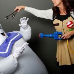 The double-skirted, Ghostbuster-themed apron by Oregon seamstress Amber Burns, who sells them on etsy.com under the trade name BellaLise Designs. Accessories provided by BobaKhan and Party@Display & Costume. The aprons sell for $80 at BobaKhan in Everett.