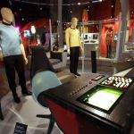Costumes and pieces of the set of the &ldquo;Star Trek&rdquo; TV series are displayed in the exhibit, &ldquo;Star Trek: Exploring New Worlds.&rdquo; the EMP Museum in Seattle. The exhibit opens Saturday.