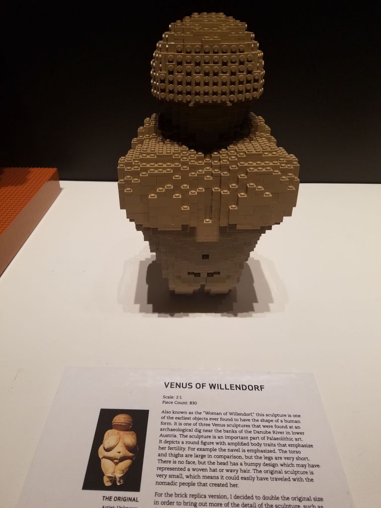 Nathan Sawaya renders Gustav Klimt&rsquo;s painting of &ldquo;The Kiss&rdquo; in 3-D form using 18,893 bricks.