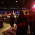 The Total Experience Gospel Choir performs during the celebration.