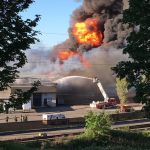 No injuries were reported in the three-alarm fire.