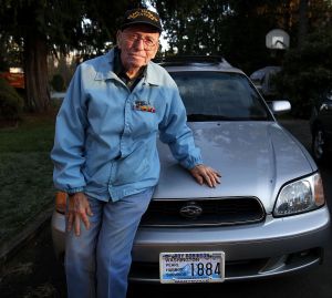 Walter Bailey was still wearing his Pearl Harbor Survivor cap, and still proud to be driving a car in 2013, when this photo was taken. The 96-year-old survivor passed away May 27.
