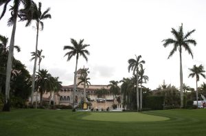 This March 11 photo shows the Mar-A-Lago Club, owned by Republican presidential candidate Donald Trump, in Palm Beach, Florida. Trump has been trying for two decades through the Federal Aviation Administration and the courts to force departing airliners from Palm Beach International Airport to turn before reaching the historic and exclusive 17-acre estate, which is 2.5 miles east of the airport&rsquo;s primary runway.
