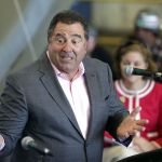 Frank Foti, CEO of Vigor Industrial, speaks during the ceremony Tuesday.