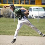 Jackson shortstop Adam Sullivan makes a throw on the run during a 4A district opener game against Monroe at Jackson High School on Saturday, May 7, 2016. Jackson went on to defeat Monroe 10-7.