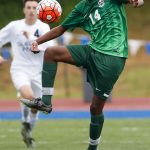 Edmonds-Woodway midfielder Lucas Teklemariam controls a pass during the 3A District 1 championship game against Glacier Peak on Saturday at Shoreline Stadium.