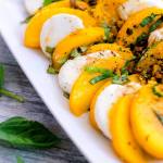 This peach caprese salad makes use of one of summer&rsquo;s best fruits in a new way. (Rose McAvoy / For The Herald)