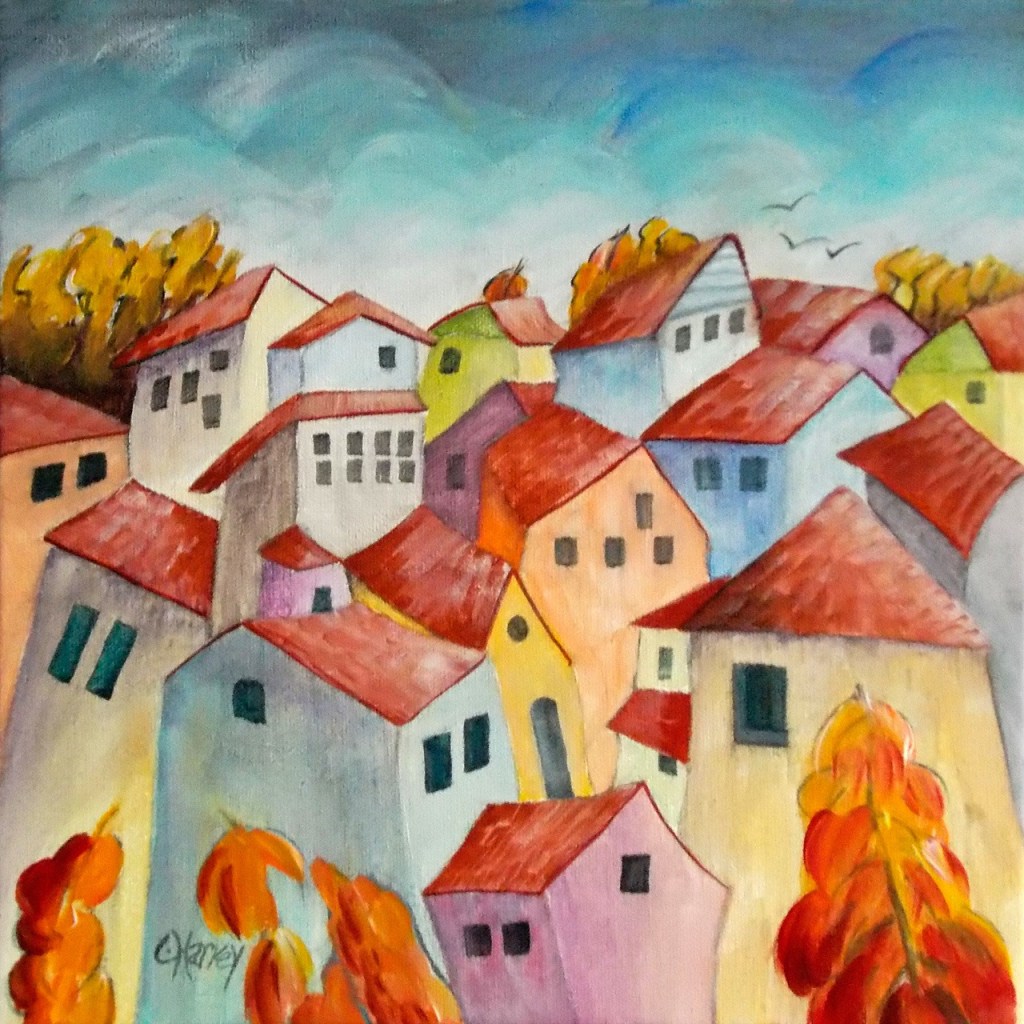 &ldquo;The Villa&rdquo; by Christina Harvey is displayed through August at the Mountlake Terrace Library.