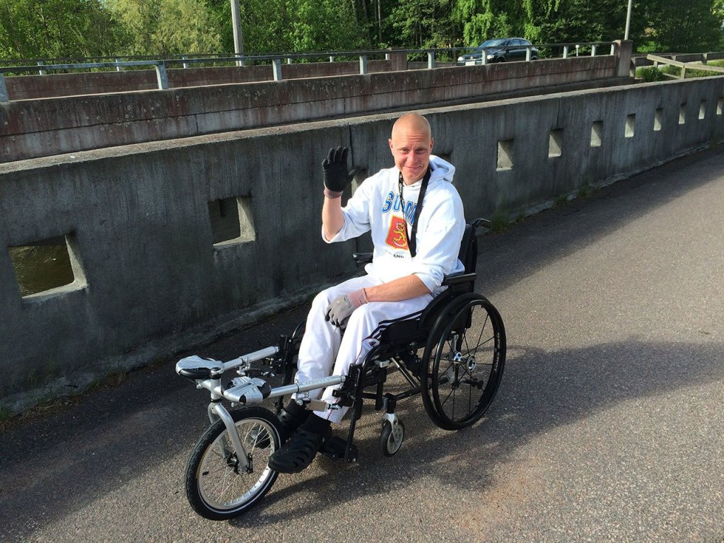 Aki, a Finn in his early 30s who has Multiple Sclerosis, and is the hero of this story. (Photo by Tim Hintze)