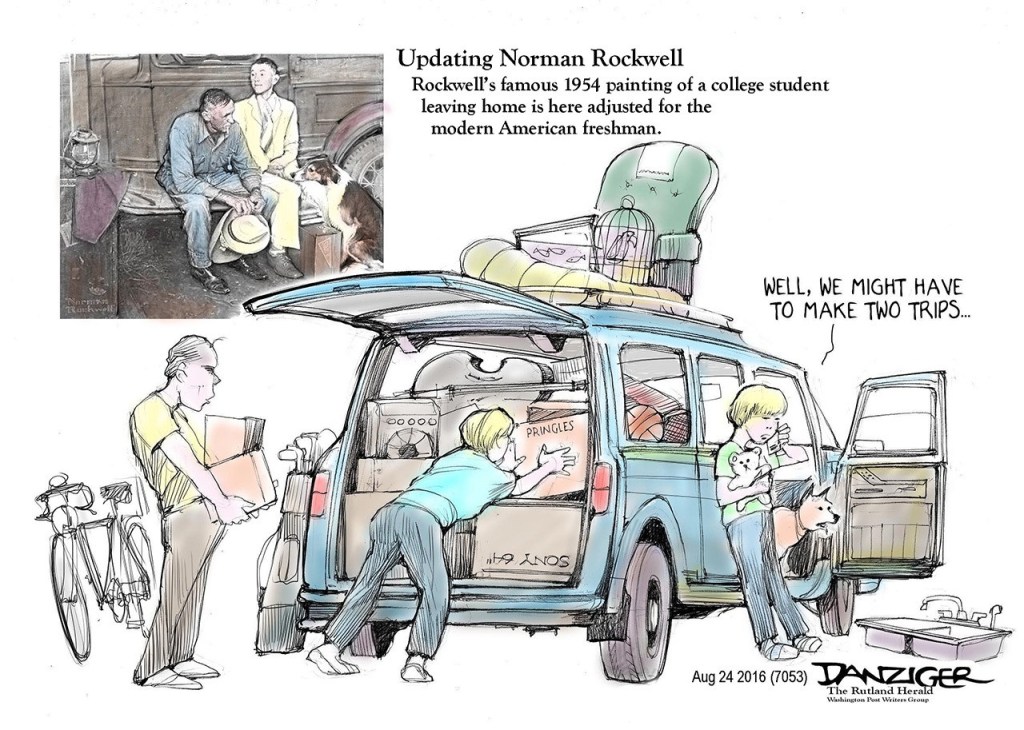 Editorial cartoons for Aug. 27 and 28