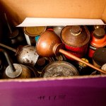 Box number 113 contains some historic items that come with required handling proceedures. (Dan Bates / The Herald)