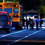 Dan Bates / Herald file photo                                A Marysville school bus picks up children along Cedar Avenue early Wednesday on the first day of school in September 2011.