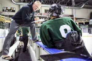 Silvertips head coach Kevin Constantine during camp last August