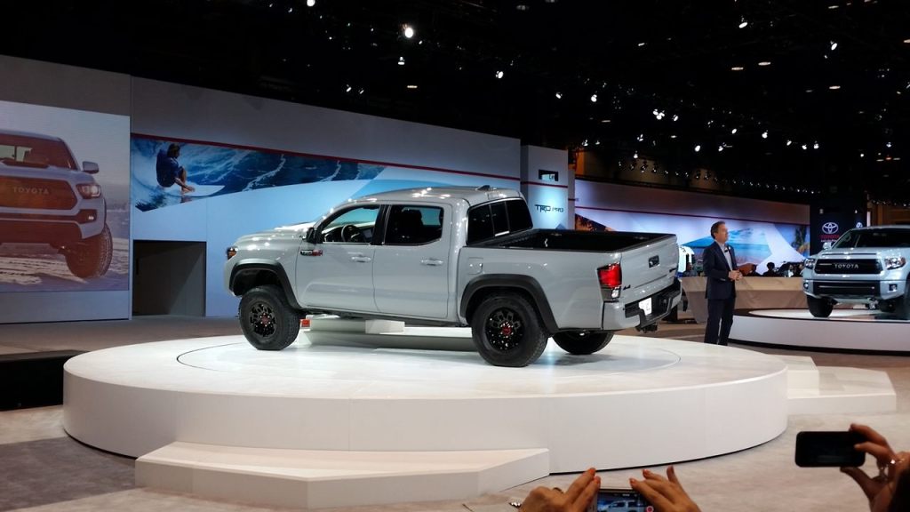 Toyota introduces the 2017 Tacoma TRD Pro midsize pickup at the Chicago Auto Show.