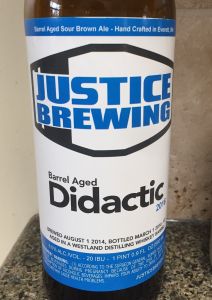 Beer of the Week: Barrel Aged Didactic, Justice Brewing, Everett