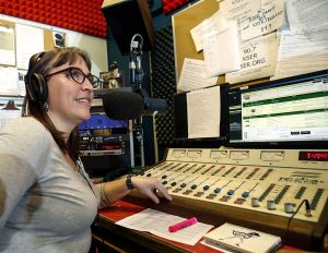 Volunteer Rebecca Staffel, known on-air as &ldquo;D.J. Kitty,&rdquo; does &ldquo;The Sunlit Room&rdquo; on Fridays at KSER.