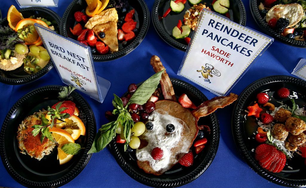 The creations of all 22 young cooks are displayed during the final awards presentation.