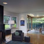 The exterior of this 1907 Colonial home was maintained and restored but the interior was completely renovated.