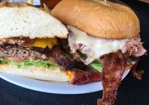 The Golly Whopper burger at Soundview Bar & Grill.