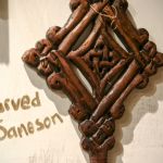 A piece of artwork decorates the traveling replica of Sameson&rsquo;s dwelling.