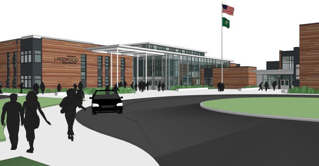 Renderings of the future Lakewood High.