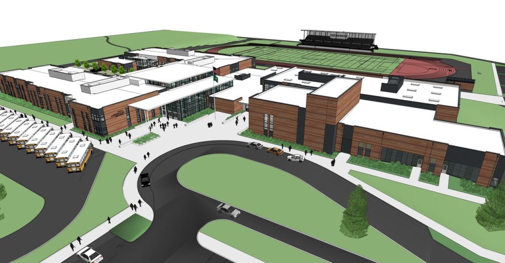 Renderings of the future Lakewood High.
