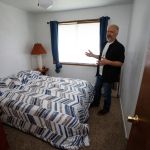 Executive Pastor Dan Hazen shows off a one of the bedrooms in a house that will house three former homeless men on Thursday, Mar. 31, 2016 in Marysville, Wa. Marysville is opening its first home for formerly homeless people, as a pilot project, with only 3 or 4 residents who have been through substance abuse treatment programs, and it&rsquo;s managed jointly with the faith community.