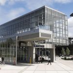 The newly completed University of Washington Station in Seattle is seen Saturday.