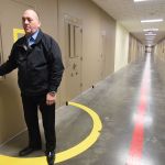 Lt. Shawn Ball gives a tour of the facilities at the Accountability and Restitution Center in Tumwater on Feb. 11.
