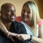 This photo taken Feb. 23 shows Barry Massey sitting with his wife, Rhonda, at their home in Monroe after nearly three decades in prison. The youngest person in the U.S. sentenced to life without parole, Massey says, &ldquo;I&rsquo;m not him anymore.&rdquo;