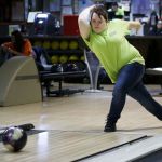 Everett&rsquo;s Candice Goldfinch bowls during practice Tuesday at Evergreen Lanes in Everett. Goldfinch leads a Seagulls&rsquo; squad that is 14-0 this season.