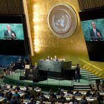 President Barack Obama addresses the 71st session of the United Nations General Assembly on Tuesday. The president warned that the forces of globalization have exposed &ldquo;deep fault lines&rdquo; across the globe, calling for a &ldquo;course correction&rdquo; to ensure that nations and their peoples don&rsquo;t retreat into a more sharply divided world. (AP Photo/Carolyn Kaster)