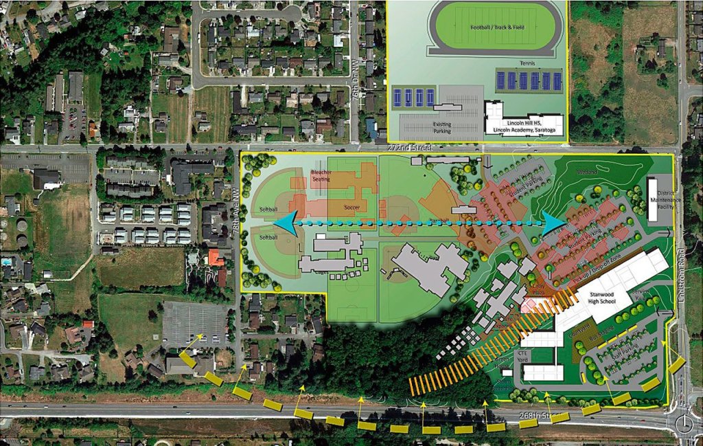 Stanwood High School conceptual site plan (McGranahan Architects)