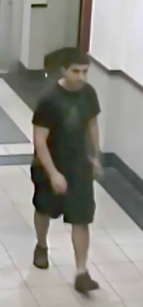 This image provided by police show a man entering the Macy&rsquo;s store at Cascade Mall in Burlington, where he fatally shot five people Friday night. (Skagit Multiple Agency Response Team)