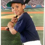 University of Washington running back Myles Gaskin shown as a child playing baseball for the Alderwood Boys and Girls Club in Lynnwood. (Gaskin family photo)