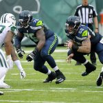 Bill Kostroun / Associated Press                                Seattle Seahawks offensive guard Germain Ifedi (76) and center Justin Britt (68) fire off the line during a game against the New York Jets on Oct. 2, 2016, in East Rutherford, N.J.