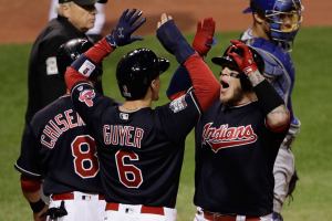 Perez homers twice, Indians top Cubs 6-0 in Game 1 of World Series