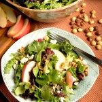 Hazelnut Fuji apple salad, with roasted hazelnuts (filberts), mixed greens, sweet honey mustard and hazelnut oil vinagrette, is good with Dungeness crab. (Karl Maasdam photo)