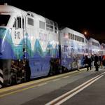 Passengers board the Sounder train for Seattle from Edmonds. The heavy-rail line along waterfront rail tracks was supposed to provide relief in Snohomish County as commuters awaited light rail. But the northern portion of the has under-performed. (Michael O&rsquo;Leary / The Herald)
