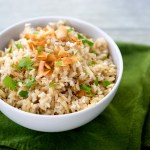 Coconut Jasmine Brown Rice is an Asian-inspired side dish that pairs nicely with chicken or fish. (Rose McAvoy)