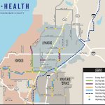 A map details improvements planned for Bike 2 Health, a project of Lynnwood, Edmonds and Mountlake Terrace and funded by the Verdant Health Commission. The project, which is now underway in Lynnwood, will connect bicycle routes between the three cities and provide better signage for cyclists. Construction in Edmonds and Mountlake Terrace is scheduled for summer 2017. (Map courtesy Bike 2 Health)