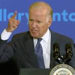 Vice President Joe Biden at a rally for Hillary Clinton in Sarasota, Florida, on Monday, where he excoriated Republican presidential candidate Donald Trump over remarks about combat veterans. (Washington Post video)