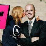 In this Oct. 13 photo, Brynnley Pyne pretends to kiss a cardboard cutout of Evan McMullin as McMullin supporters rally at the Utah State Capitol in Salt Lake City. (Jeffrey D. Allred/The Deseret News via AP, File)