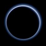This image released Thursday shows a haze layer surrounding Pluto, as photographed by the New Horizons spacecraft. (NASA)